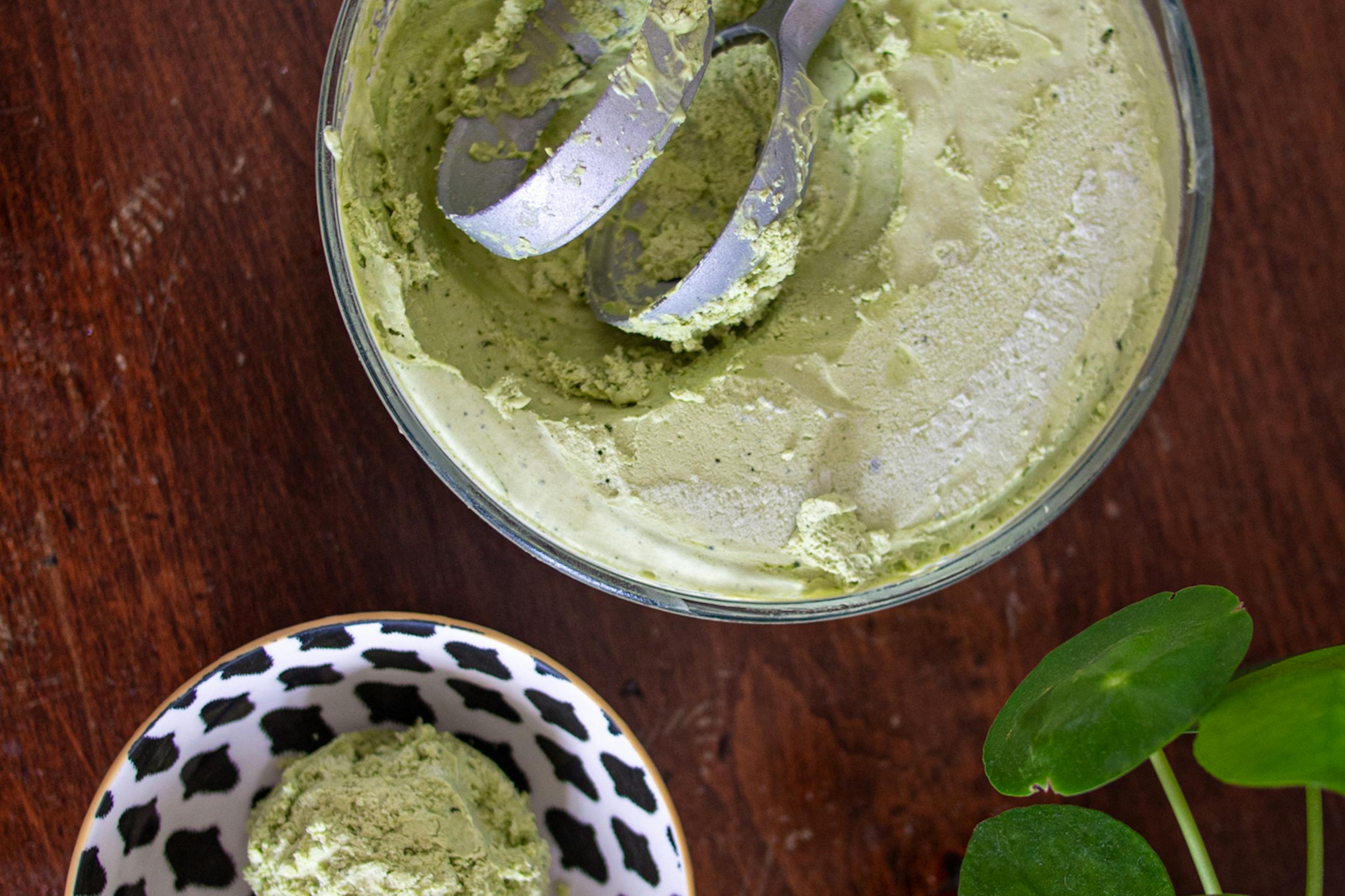 Glace au matcha sans sorbetière